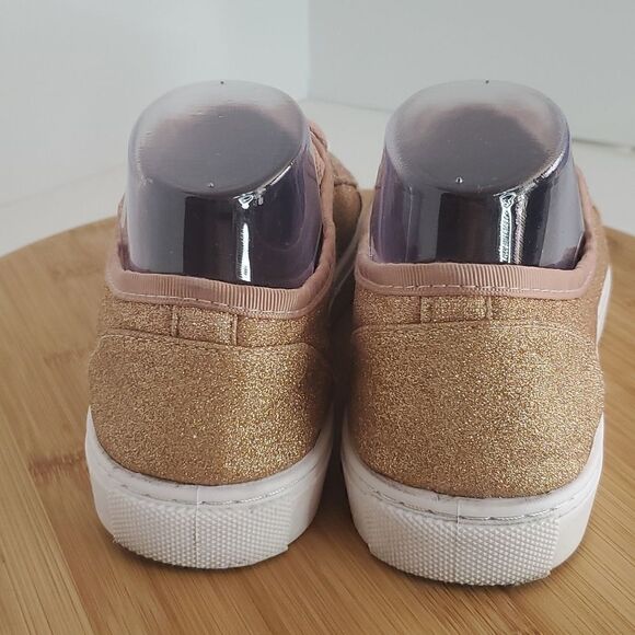 ASOS Rose Gold Glitter Canvas Sneakers Women's Shoe Size 7WF - Picture 5 of 10